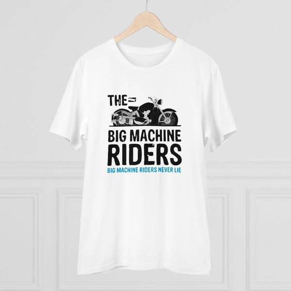 Men's PC Cotton Bike Ride Design Printed T Shirt (Color: White, Thread Count: 180GSM) - White, 0.25, Casual, L