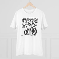 Men's PC Cotton Bike Ride Design Printed T Shirt (Color: White, Thread Count: 180GSM) - White, 0.25, Solid, L