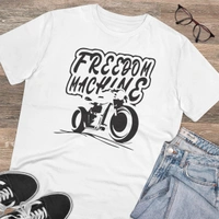 Men's PC Cotton Bike Ride Design Printed T Shirt (Color: White, Thread Count: 180GSM) - White, 0.25, Solid, L