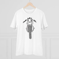 Men's PC Cotton Bike Ride Design Printed T Shirt (Color: White, Thread Count: 180GSM) - White, 0.25, Printed, 2XL