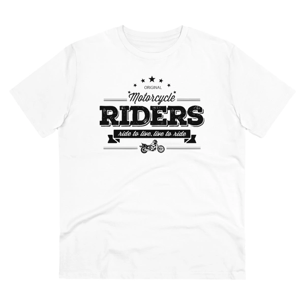 Men's PC Cotton Bike Ride Design Printed T Shirt (Color: White, Thread Count: 180GSM) - White, 0.25, Printed, 2XL
