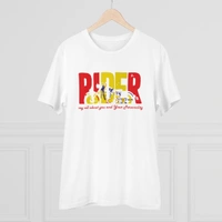 Men's PC Cotton Bike Ride Design Printed T Shirt (Color: White, Thread Count: 180GSM) - White, 0.25, Casual, M