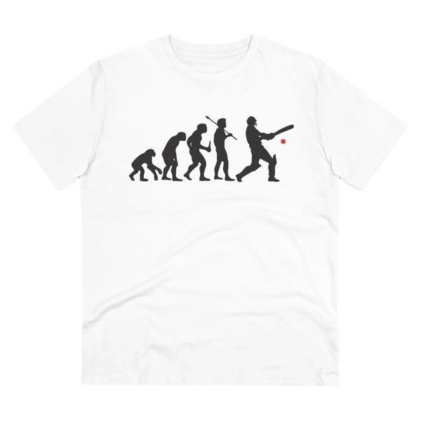 Men's PC Cotton Cricket Design Printed T Shirt (Color: White, Thread Count: 180GSM) - White, 0.25, Printed, S