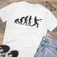Men's PC Cotton Cricket Design Printed T Shirt (Color: White, Thread Count: 180GSM) - White, 0.25, Printed, S
