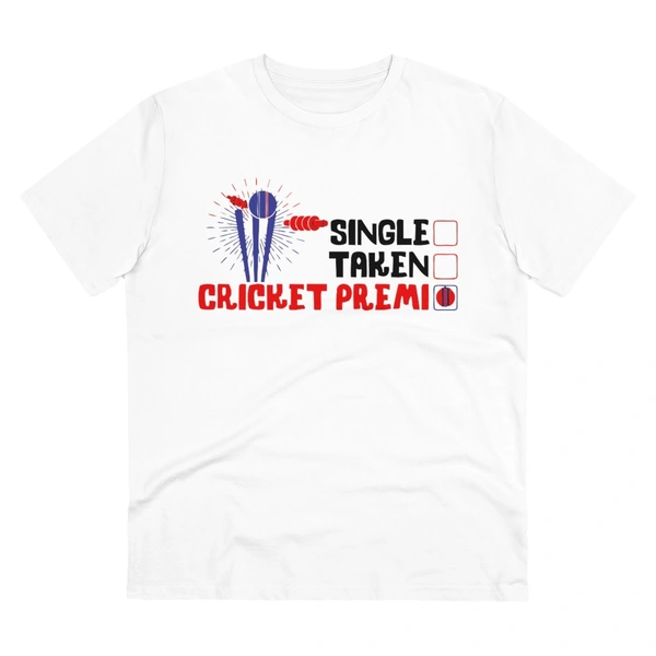 Men's PC Cotton Cricket Design Printed T Shirt (Color: White, Thread Count: 180GSM) - White, 0.25, Printed, M