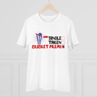 Men's PC Cotton Cricket Design Printed T Shirt (Color: White, Thread Count: 180GSM) - White, 0.25, Printed, M
