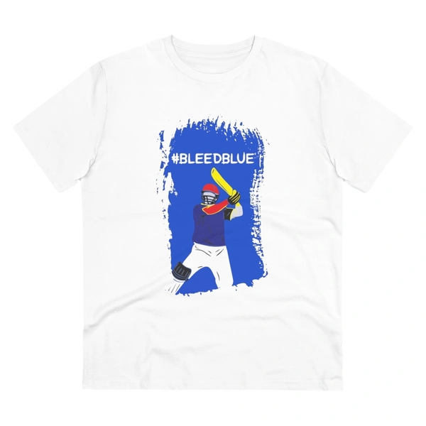 Men's PC Cotton Cricket Design Printed T Shirt (Color: White, Thread Count: 180GSM) - White, 0.25, Printed, S