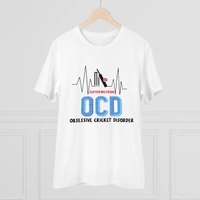 Men's PC Cotton Cricket Design Printed T Shirt (Color: White, Thread Count: 180GSM) - White, 0.25, Solid, L