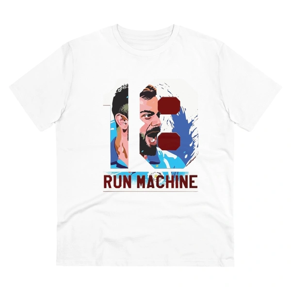 Men's PC Cotton Cricket Design Printed T Shirt (Color: White, Thread Count: 180GSM) - White, 0.25, Printed, L