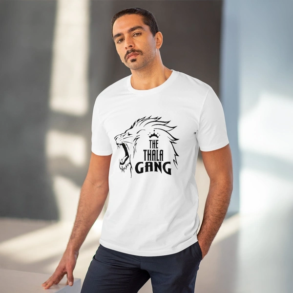 Men's PC Cotton Cricket Design Printed T Shirt (Color: White, Thread Count: 180GSM) - White, 0.25, Solid, L