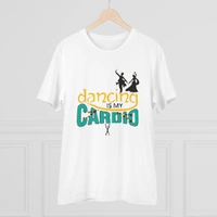 Men's PC Cotton Dancing Is My Cardio Printed T Shirt (Color: White, Thread Count: 180GSM) - White, 0.25, Printed, L