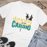 Men's PC Cotton Dancing Is My Cardio Printed T Shirt (Color: White, Thread Count: 180GSM) - White, 0.25, Printed, L