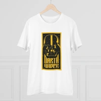 Men's PC Cotton Darth Vader Printed T Shirt (Color: White, Thread Count: 180GSM) - White, 0.25, Printed, 2XL