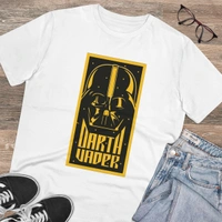 Men's PC Cotton Darth Vader Printed T Shirt (Color: White, Thread Count: 180GSM) - White, 0.25, Printed, 2XL