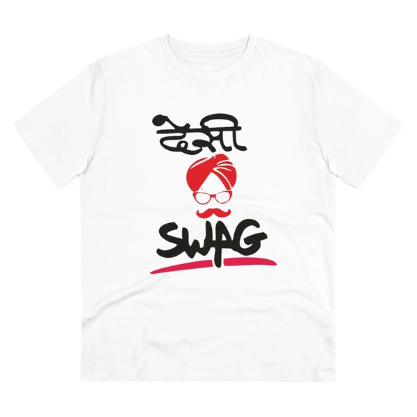 Men's PC Cotton Desi Swag Printed T Shirt (Color: White, Thread Count: 180GSM) - White, 0.25, Printed, 2XL