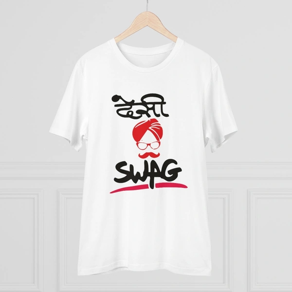Men's PC Cotton Desi Swag Printed T Shirt (Color: White, Thread Count: 180GSM) - White, 0.25, Printed, 2XL