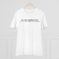 Men's PC Cotton Dil Se Hindustani Printed T Shirt (Color: White, Thread Count: 180GSM) - White, 0.25, Printed, XL