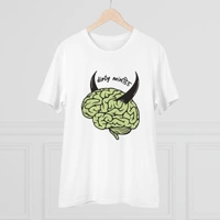 Men's PC Cotton Dirty Minddid Printed T Shirt (Color: White, Thread Count: 180GSM) - White, 0.25, Solid, L