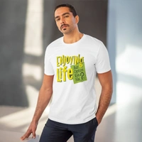 Men's PC Cotton Enjoying Life Printed T Shirt (Color: White, Thread Count: 180GSM) - White, 0.25, Solid, L