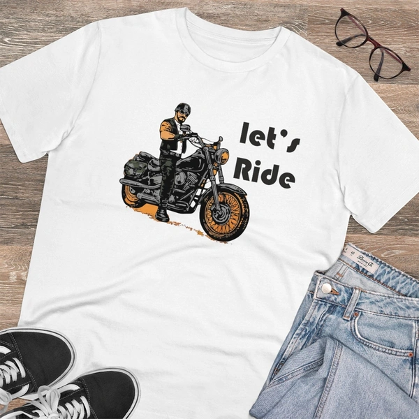 Men's PC Cotton Explore The Unseen Printed T Shirt (Color: White, Thread Count: 180GSM) - White, 0.25, Striped, M
