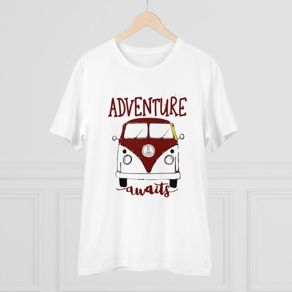 Men's PC Cotton Explore The Unseen Printed T Shirt (Color: White, Thread Count: 180GSM) - White, 0.25, Striped, S