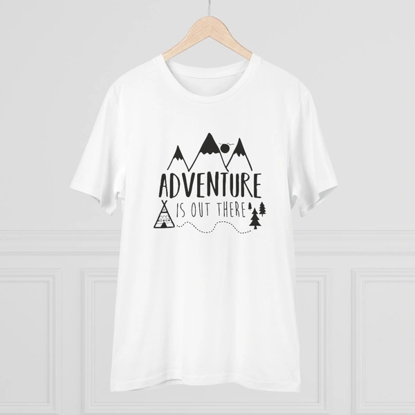 Men's PC Cotton Explore The Unseen Printed T Shirt (Color: White, Thread Count: 180GSM) - White, 0.25, Striped, L