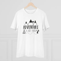 Men's PC Cotton Explore The Unseen Printed T Shirt (Color: White, Thread Count: 180GSM) - White, 0.25, Striped, L