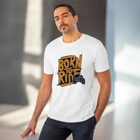 Men's PC Cotton Explore The Unseen Printed T Shirt (Color: White, Thread Count: 180GSM) - White, 0.25, Striped, XL