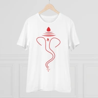 Men's PC Cotton Ganesh Printed T Shirt (Color: White, Thread Count: 180GSM) - White, 0.25, Printed, 2XL