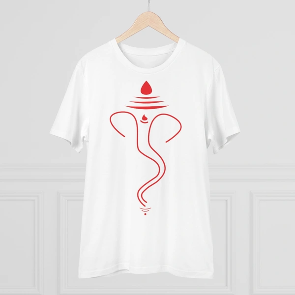 Men's PC Cotton Ganesh Printed T Shirt (Color: White, Thread Count: 180GSM) - White, 0.25, Printed, 2XL