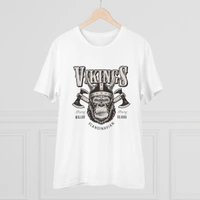 Men's PC Cotton Gorila Desing Printed T Shirt (Color: White, Thread Count: 180GSM) - White, 0.25, Solid, L
