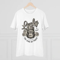 Men's PC Cotton Gorila Desing Printed T Shirt (Color: White, Thread Count: 180GSM) - White, 0.25, Solid, XL
