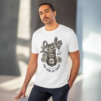 Men's PC Cotton Gorila Desing Printed T Shirt (Color: White, Thread Count: 180GSM) - White, 0.25, Solid, XL