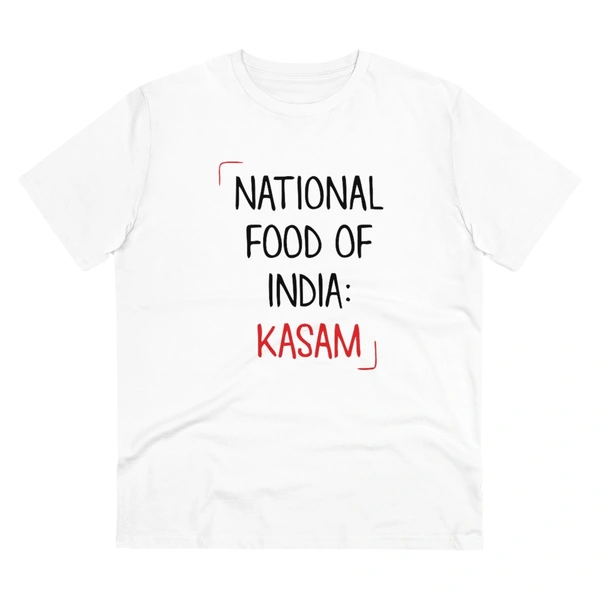 Men's PC Cotton India Kasam Printed T Shirt (Color: White, Thread Count: 180GSM) - White, 0.25, Striped, XL