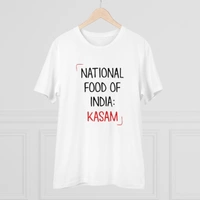 Men's PC Cotton India Kasam Printed T Shirt (Color: White, Thread Count: 180GSM) - White, 0.25, Striped, XL