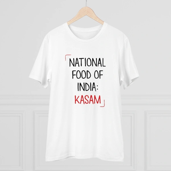 Men's PC Cotton India Kasam Printed T Shirt (Color: White, Thread Count: 180GSM) - White, 0.25, Striped, XL
