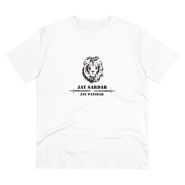 Men's PC Cotton Jay Sardar Printed T Shirt (Color: White, Thread Count: 180GSM) - White, 0.25, Printed, L