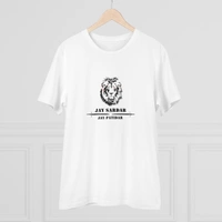 Men's PC Cotton Jay Sardar Printed T Shirt (Color: White, Thread Count: 180GSM) - White, 0.25, Printed, L