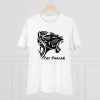 Men's PC Cotton Jay Sardar Printed T Shirt (Color: White, Thread Count: 180GSM) - White, 0.25, Printed, L