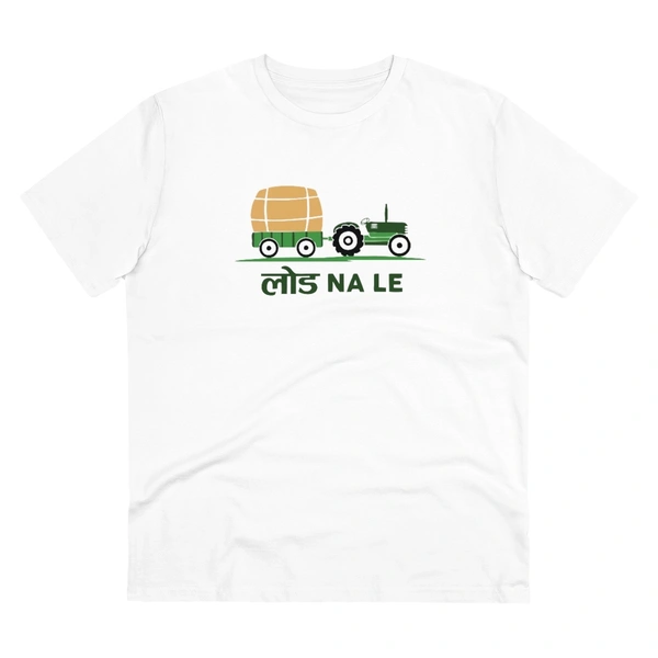 Men's PC Cotton Load Na Lee Printed T Shirt (Color: White, Thread Count: 180GSM) - White, 0.25, Striped, S