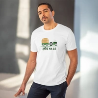 Men's PC Cotton Load Na Lee Printed T Shirt (Color: White, Thread Count: 180GSM) - White, 0.25, Striped, S