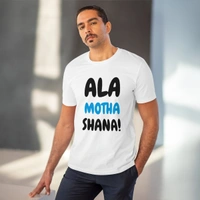 Men's PC Cotton Marathi Desing Printed T Shirt (Color: White, Thread Count: 180GSM) - White, 0.25, Striped, XL