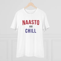 Men's PC Cotton Nasto And Chill Printed T Shirt (Color: White, Thread Count: 180GSM) - White, 0.25, Solid, 2XL