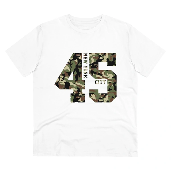 Men's PC Cotton New York City Printed T Shirt (Color: White, Thread Count: 180GSM) - White, 0.25, Solid, S
