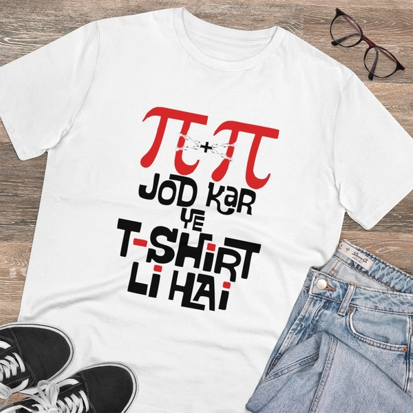 Men's PC Cotton Pi Pi Jod Kar Ye Tshirts Kharidi Hai Printed T Shirt (Color: White, Thread Count: 180GSM) - White, 0.25, Printed, XL