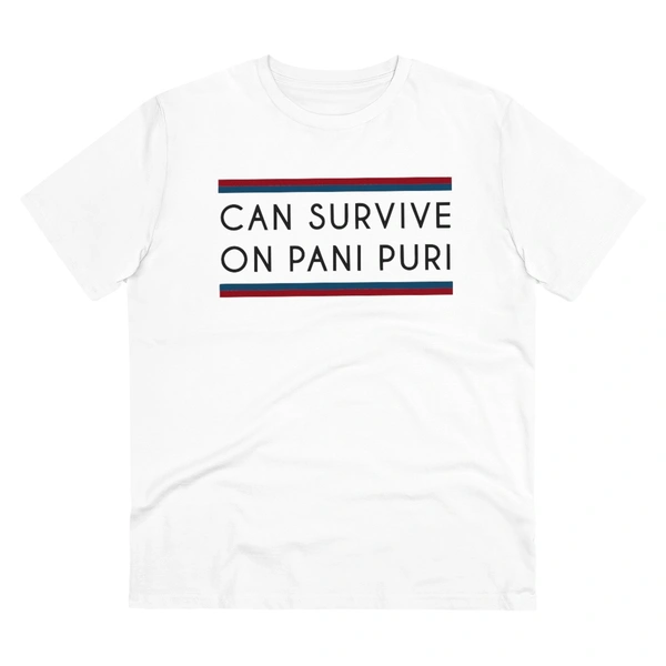 Men's PC Cotton Quotes Printed T Shirt (Color: White, Thread Count: 180GSM) - White, 0.25, Striped, L