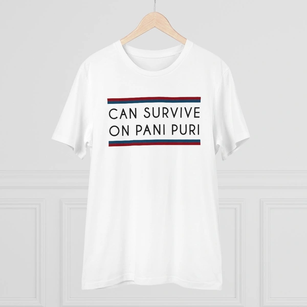 Men's PC Cotton Quotes Printed T Shirt (Color: White, Thread Count: 180GSM) - White, 0.25, Striped, L