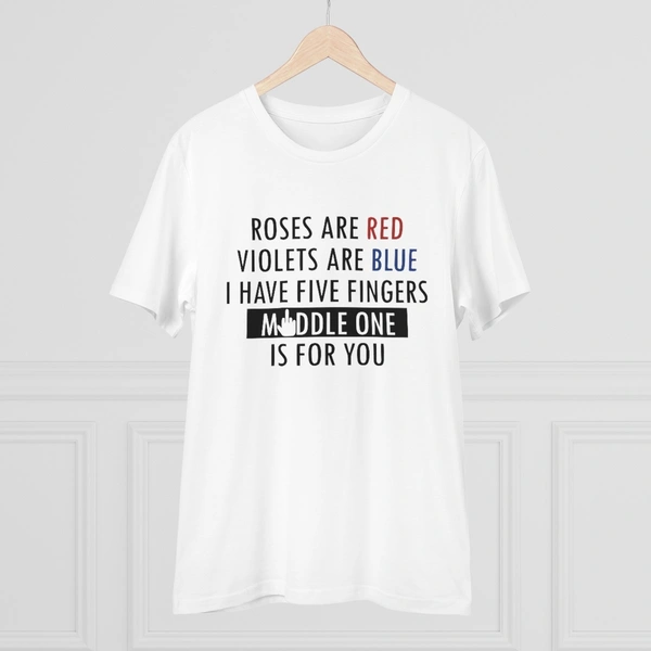 Men's PC Cotton Roses Are Red Printed T Shirt (Color: White, Thread Count: 180GSM) - White, 0.25, Solid, XL
