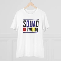 Men's PC Cotton Squed Ki Syneagy Printed T Shirt (Color: White, Thread Count: 180GSM) - White, 0.25, Solid, XL