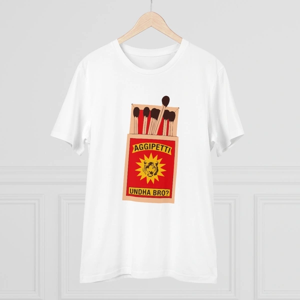 Men's PC Cotton Telugu Desing Printed T Shirt (Color: White, Thread Count: 180GSM) - White, 0.25, Color Block, M